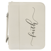 7 1/2" x 10 3/4" Leatherette Book/Bible Cover with Handle & Zipper