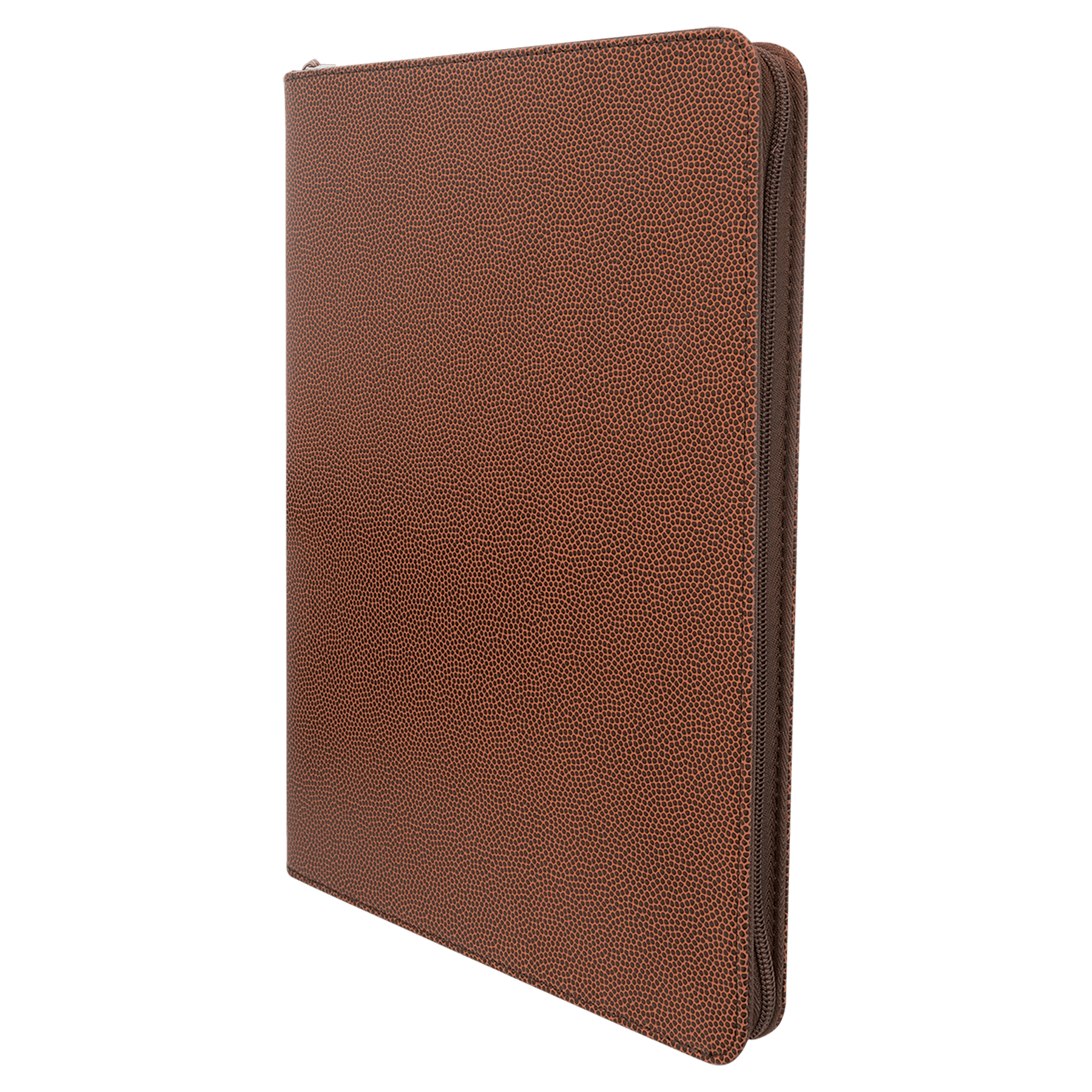 9 1/2" x 12" Basketball w/ Zipper Laserable Leatherette Portfolio with Notepad