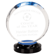 7" Blue Halo Acrylic Award
