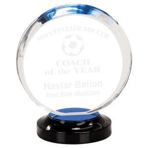 7" Blue Halo Acrylic Award
