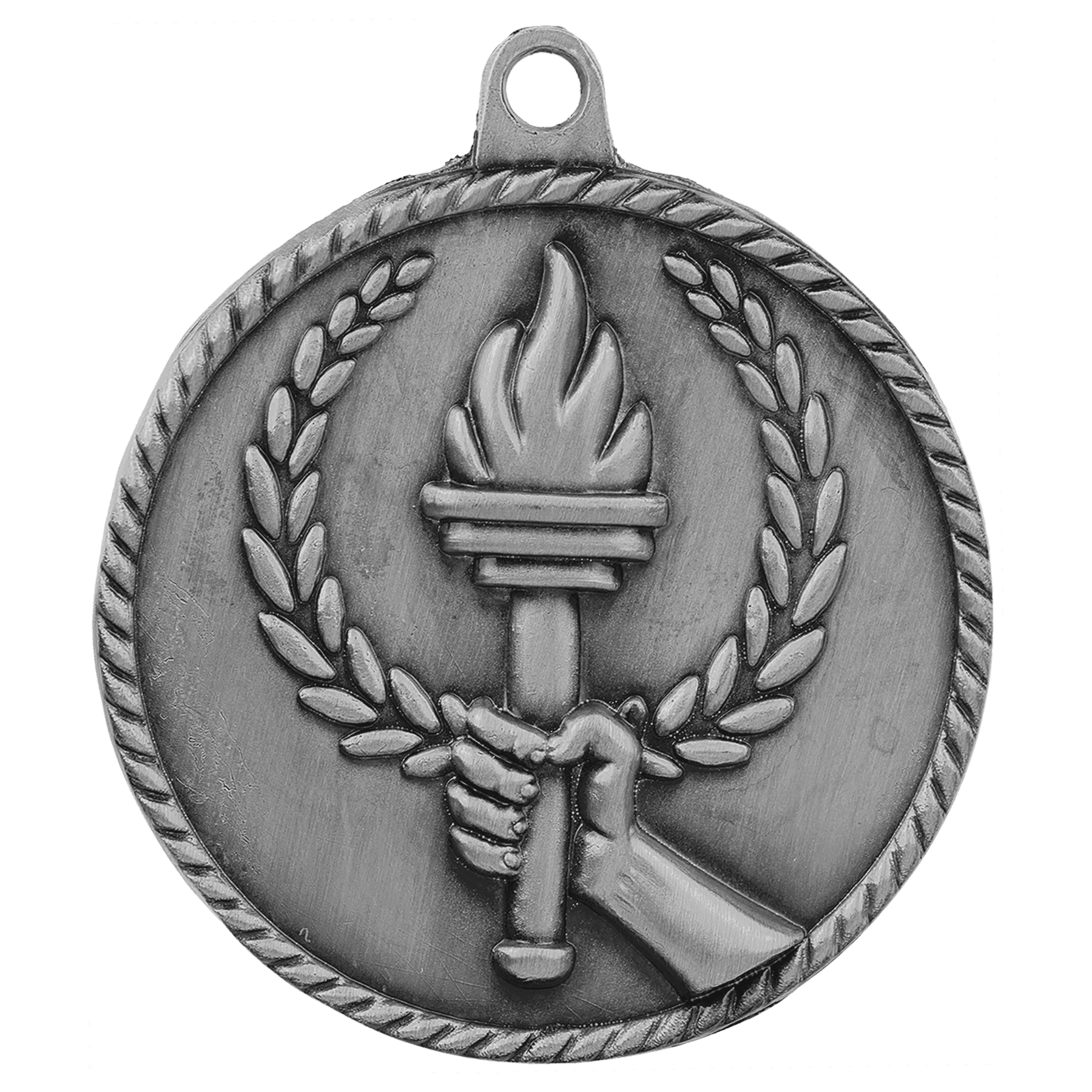 25 - 2" Antique Torch High Relief Medal Award