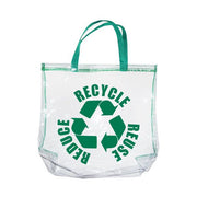 10ga Clear Vinyl Jumbo Tote Bag w/ Gusset - 18" x 17" x 6" - Bulk