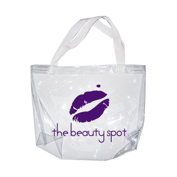 10ga Clear Vinyl Tote Bag w/ Gusset - 16" x 11" x 3" - Bulk