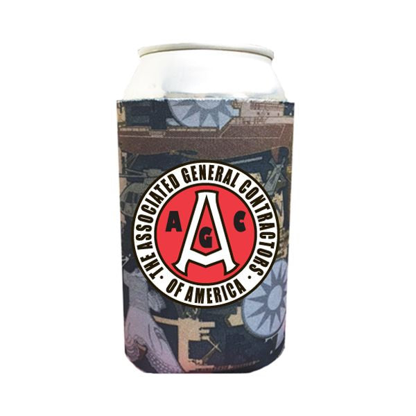 Premium Oilfield Camo Full Color Dye Sublimated Collapsible Foam Can Insulator - Bulk