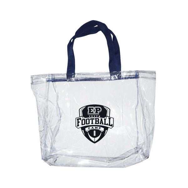 10ga Clear Vinyl Stadium Tote Bag w/ Gusset - 12" x 12" x 6" - Bulk