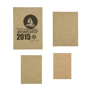 Light Brown Leatherette Plaque Plate Award