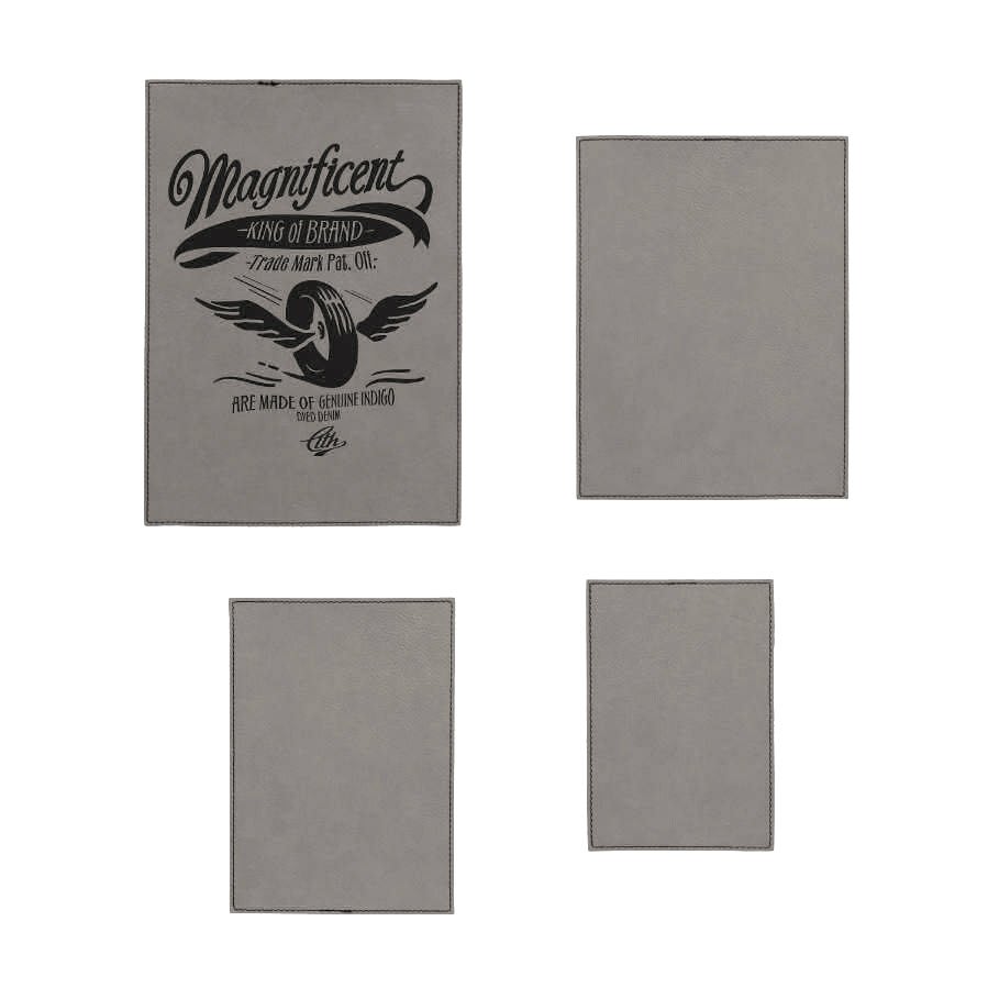 Gray Leatherette Plaque Plate Award