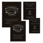 Black/Silver Laserable Leatherette Plaque Award