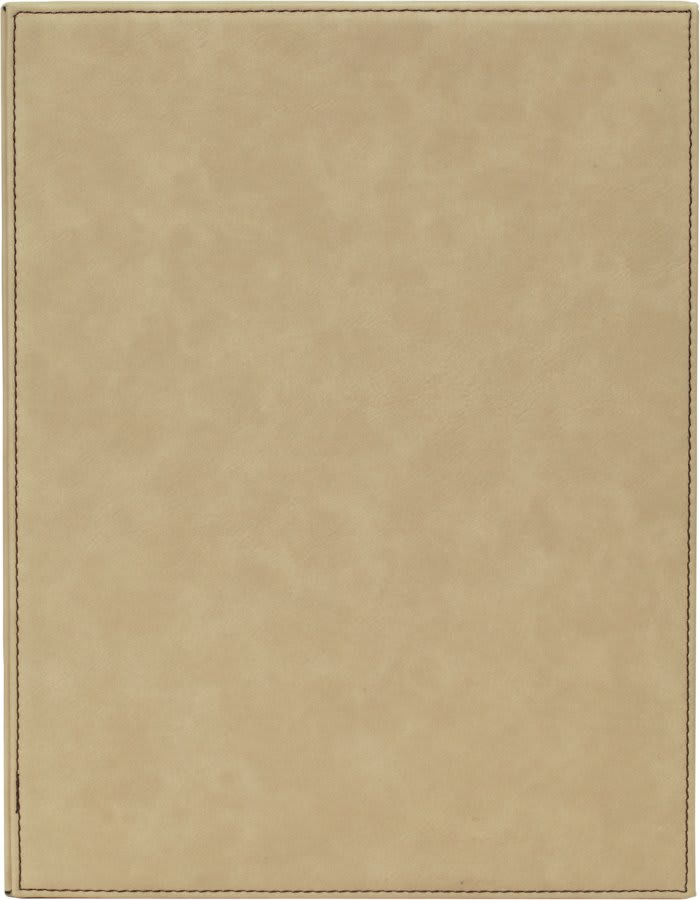7" x 9" Light Brown Laserable Leatherette Plaque Award