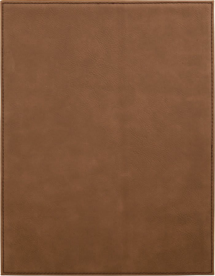 8" x 10" Dark Brown Laserable Leatherette Plaque Award
