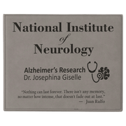 9" x 12" Gray Laserable Leatherette Plaque Award