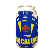 Premium Full Color Dye Sublimation Collapsible Foam Poker Chip Blue Coolie - Bulk