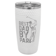 Polar Camel 20 oz. White Golf Tumbler - Smooth Center with Dimples and Slider Lid