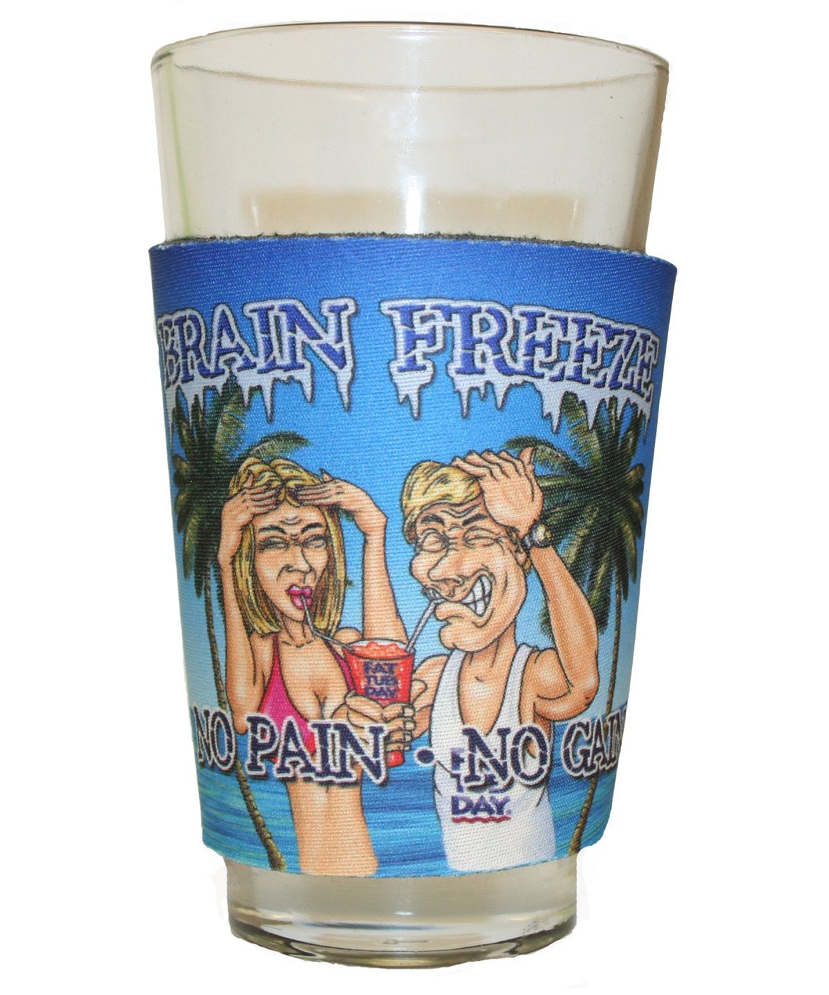 Premium Full Color Dye Sublimation Foam Pint Glass Sleeve Insulator - Bulk