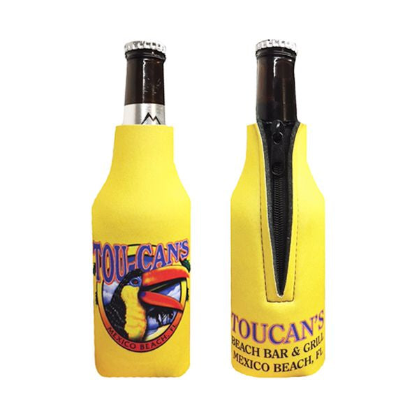 Premium Full Color Dye Sublimation Collapsible Foam Bottle Zipper Insulator - Bulk