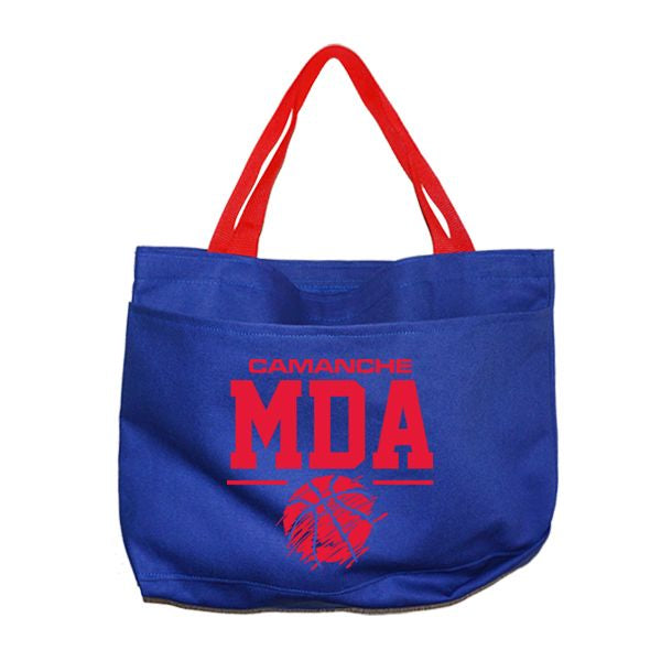 10oz Colored Canvas Tote Bag w/ Gusset and Large Pocket - 16" x 11" x 3" - Bulk