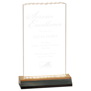 4 1/2" x 8" Gold Reflection Ice Top Acrylic Award
