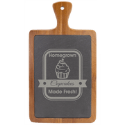 13 1/4" x 7" Acacia Wood/Slate Cutting Board
