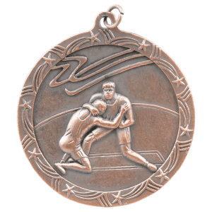 25 - 2 1/2" Antique Wrestling Shooting Star Medal Award