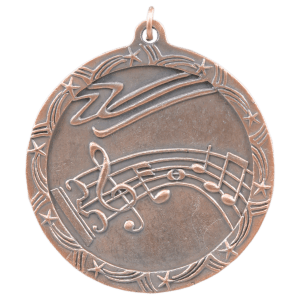 25 - 2 1/2" Antique Music Shooting Star Medal Award