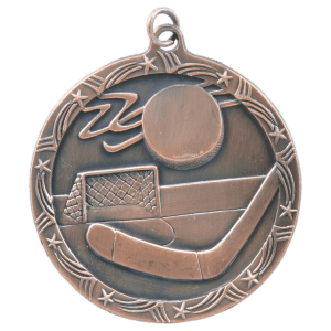 25 - 2 1/2" Antique Hockey Shooting Star Medal Award