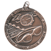 25 - 2 1/2" Antique Swimming Shooting Star Medal Award