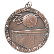 25 - 2 1/2" Antique Volleyball Shooting Star Medal Award