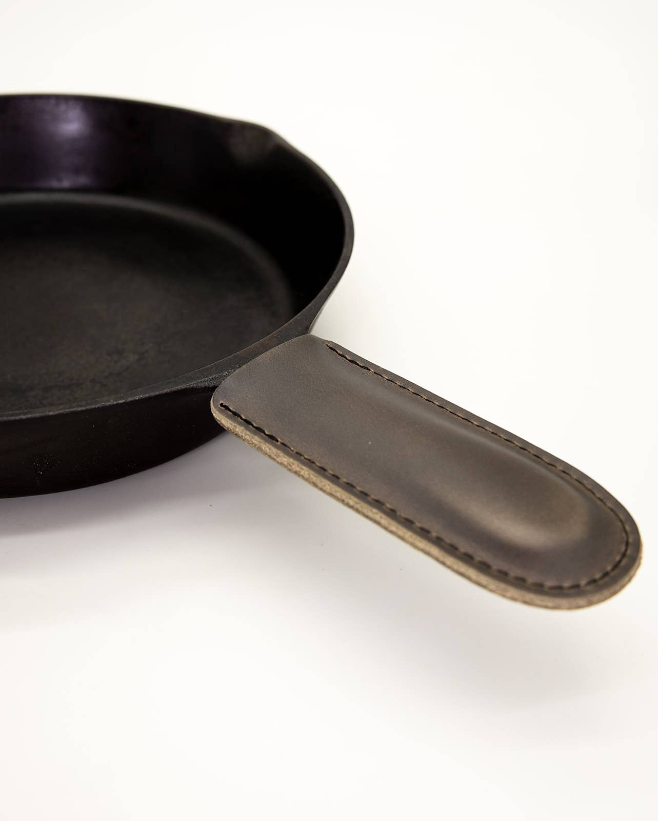 Leather Cast Iron Handle Cover