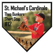 Unisub Sublimatable Large Home Plate Plaque with Black Edge Award