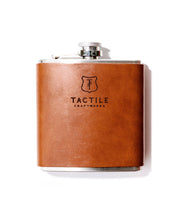 6 oz. Stainless steel, genuine leather Flask