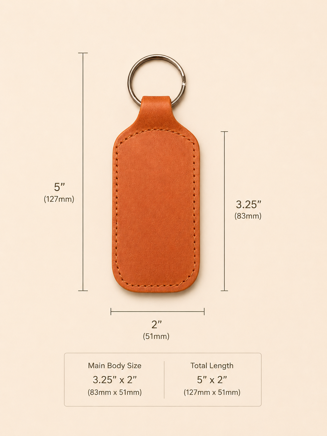 Leather Keychain, Premium Key Holder