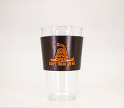 Pair of Leather Pint Glasses - "Don't Tread On Me"